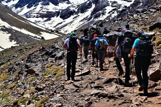 Private transport from Fes with desert, kasbah and Toubkal landscapes